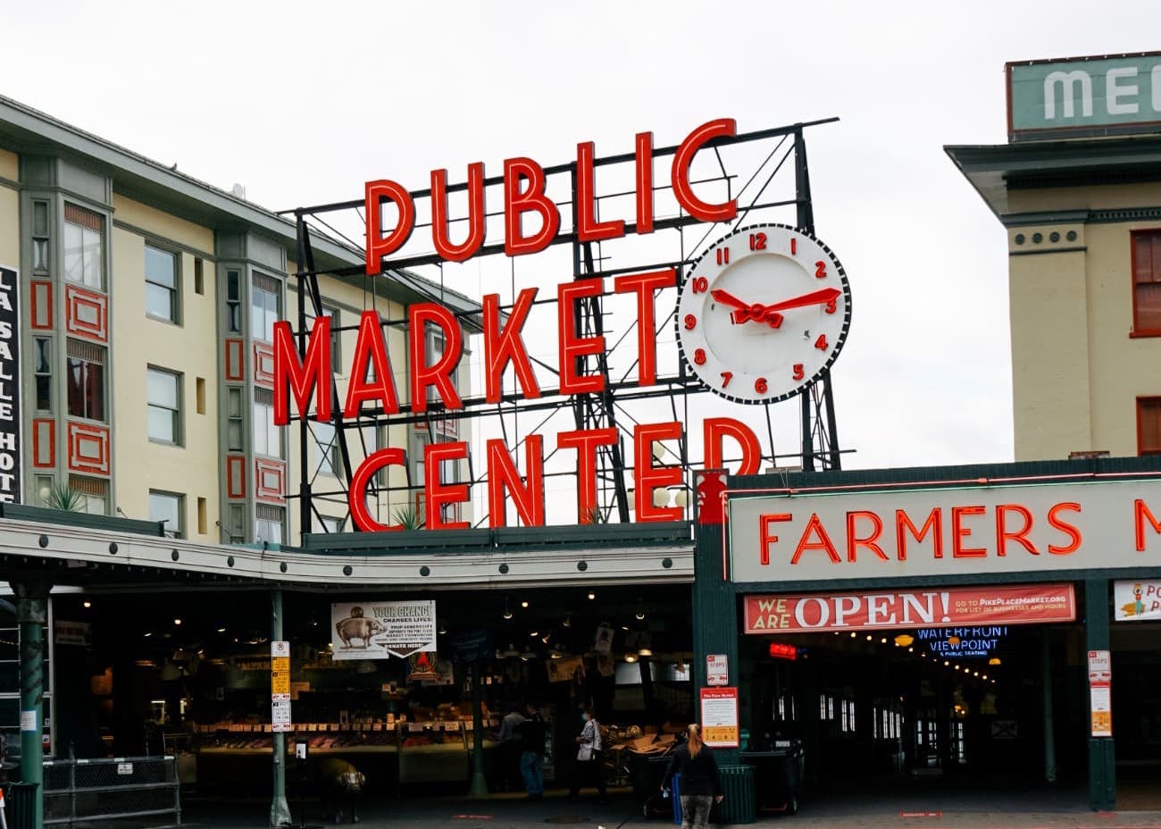 public market center sign